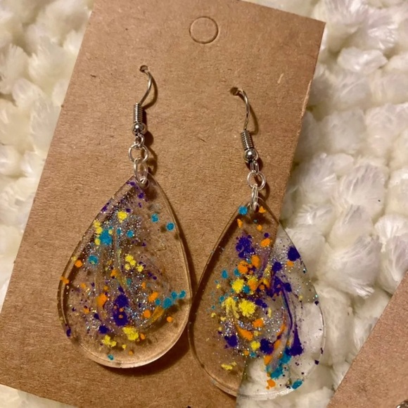 Handmade drop earrings - Picture 3 of 6